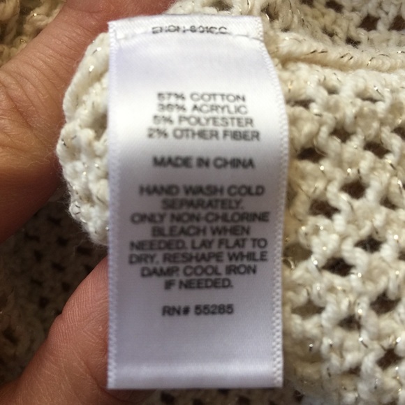 Express open weave metallic tunic sweater, sz XS - Picture 3 of 3